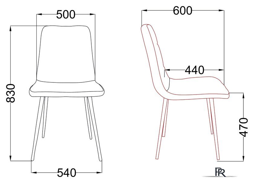 Стул Алвест Av 435 (сливовый бархат/черный) - Изображение №9 — Интернет-магазин ПроЗаказ