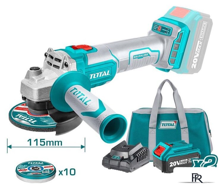 Угловая шлифмашина Total TAGLI2011582 (с 2-мя АКБ) - Изображение №1 — Интернет-магазин ПроЗаказ