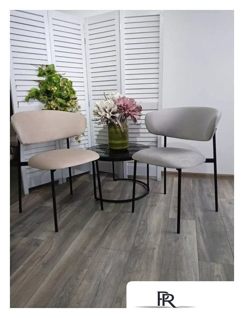 Стул M-City Brandy-X 461MC05468 (светло-серый BM-4 велюр/белый) - Изображение №5 — Интернет-магазин ПроЗаказ