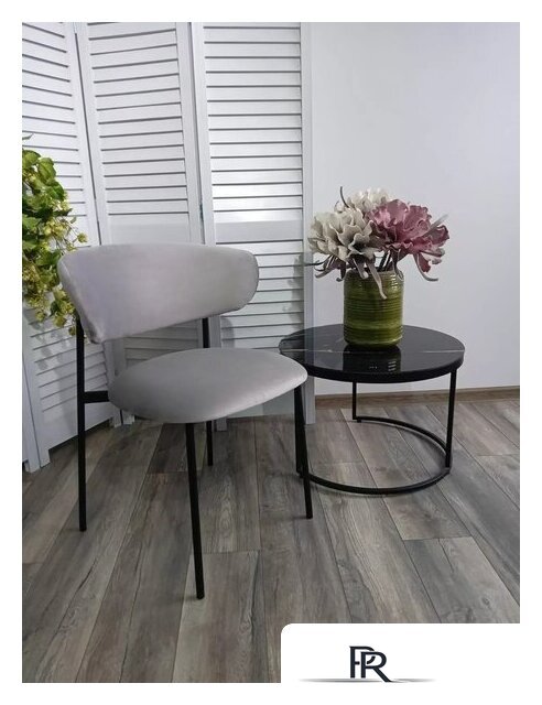 Стул M-City Brandy-X 461MC05468 (светло-серый BM-4 велюр/белый) - Изображение №3 — Интернет-магазин ПроЗаказ