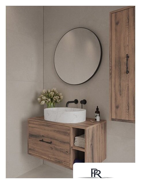  ЗОВ Тумба под умывальник Дион-Анталья 100 A100LOWC0 (дуб веллингтон) - Изображение №6 — Интернет-магазин ПроЗаказ