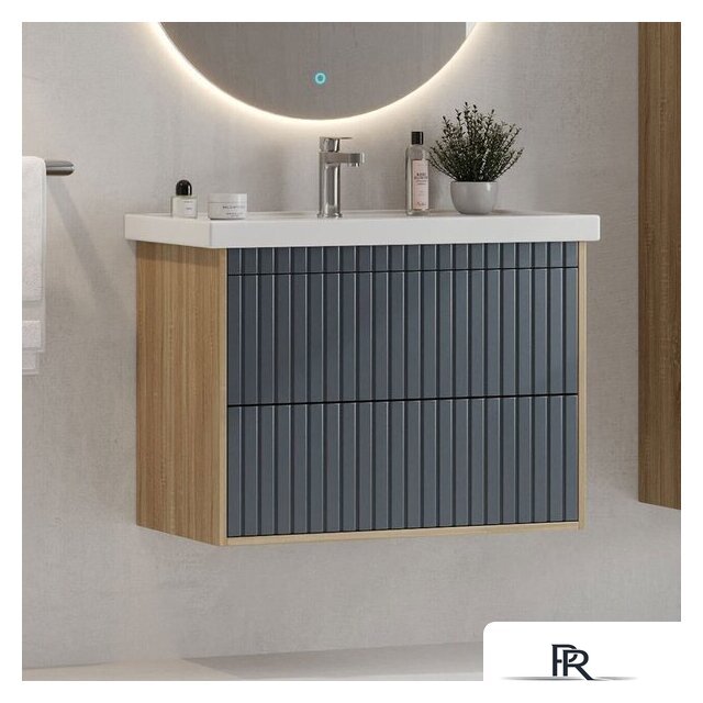  Onika Тумба под умывальник Дайлер 80 108062 (графит/дуб сонома) - Изображение №6 — Интернет-магазин ПроЗаказ