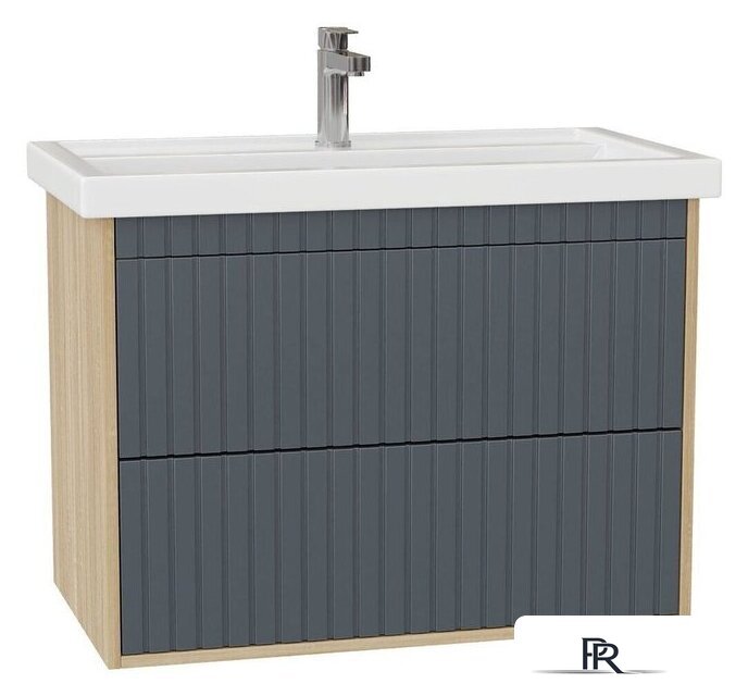  Onika Тумба под умывальник Дайлер 80 108062 (графит/дуб сонома) - Изображение №1 — Интернет-магазин ПроЗаказ