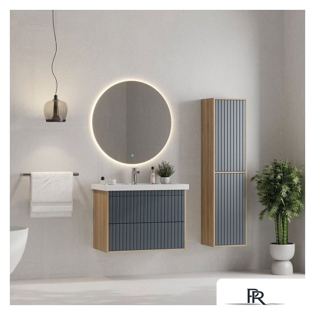  Onika Тумба под умывальник Дайлер 80 108062 (графит/дуб сонома) - Изображение №7 — Интернет-магазин ПроЗаказ