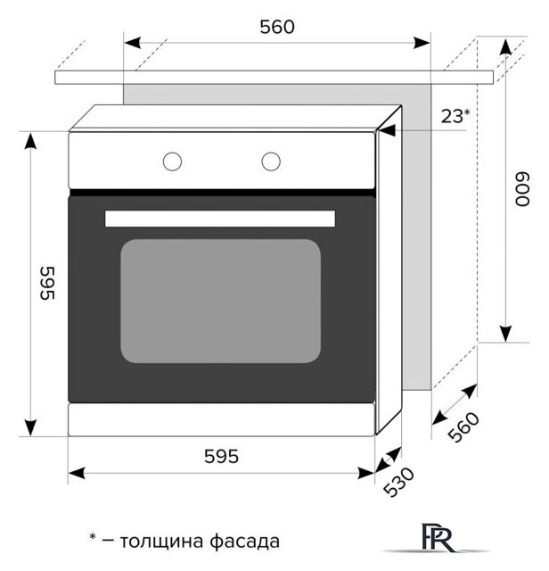 Электрический духовой шкаф LEX EDM 042 BL - Изображение №2 — Интернет-магазин ПроЗаказ
