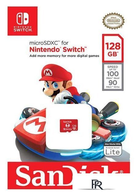 Карта памяти SanDisk Nintendo Switch Licensed Card Super Mario Edition microSDXC 128GB SDSQXAO-128G-GN3ZN - Изображение №4 — Интернет-магазин ПроЗаказ