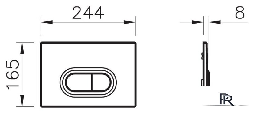 Панель смыва Vitra Loop O 740-0580 (глянцевый хром) - Изображение №5 — Интернет-магазин ПроЗаказ