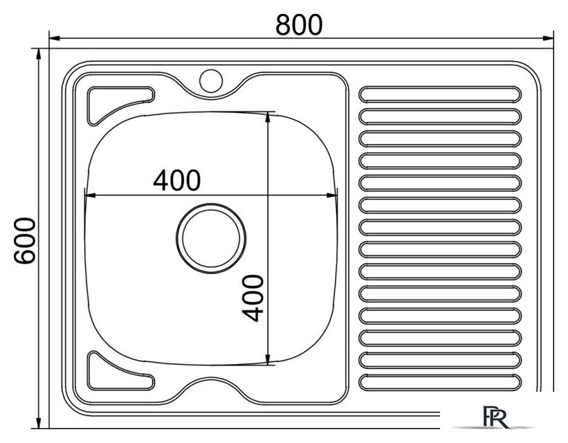 Кухонная мойка Mixline L 555234 (с сифоном) - Изображение №2 — Интернет-магазин ПроЗаказ