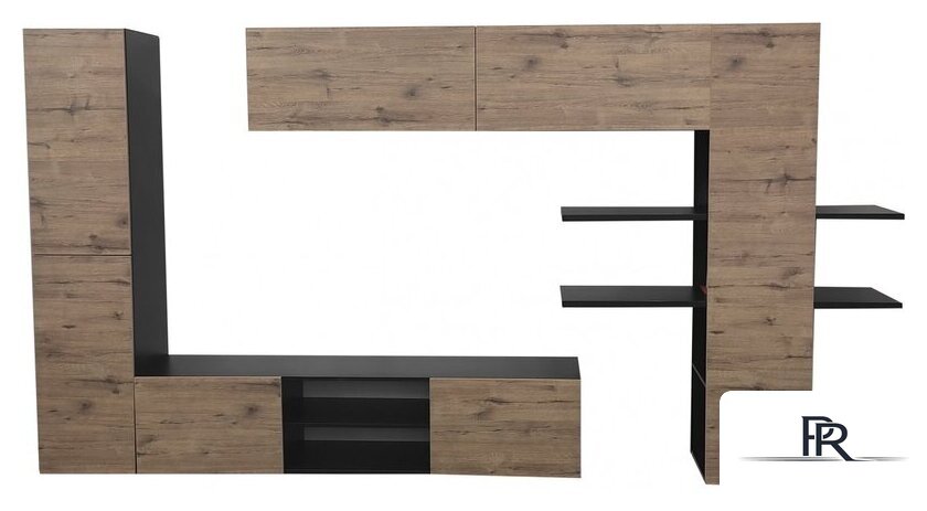 Горка КМК Мебель Альда 0918 (черный/дуб веллингтон) - Изображение №1 — Интернет-магазин ПроЗаказ