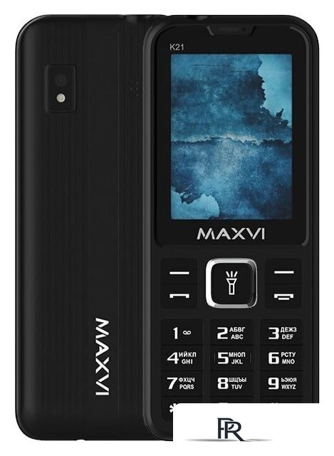 Кнопочный телефон Maxvi K21 (черный) - Изображение №1 — Интернет-магазин ПроЗаказ