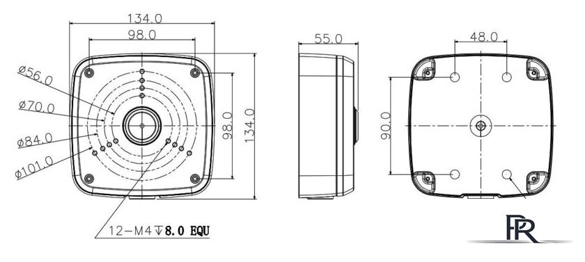 Крепление для камер видеонаблюдения Dahua DH-PFA122 - Изображение №6 — Интернет-магазин ПроЗаказ
