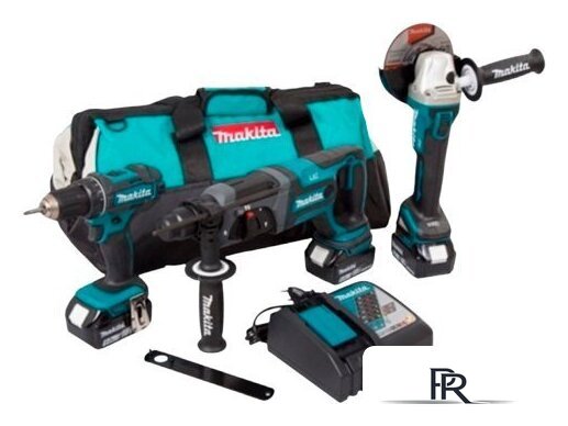 Makita DLX3078TX1 (шуруповерт, болгарка, перфоратор, 3 АКБ, сумка) - Изображение №1 — Интернет-магазин ПроЗаказ