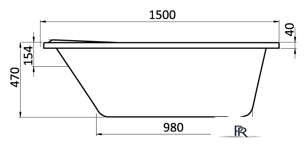 Ванна Santek Ибица 150x100 R [1WH112035] - Изображение №2 — Интернет-магазин ПроЗаказ