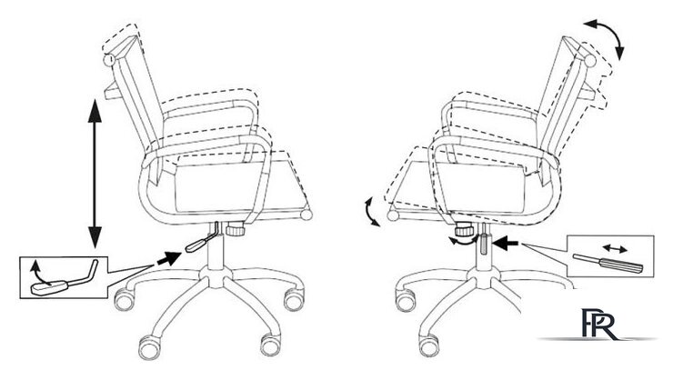Офисное кресло Бюрократ CH-993-Low/Red - Изображение №4 — Интернет-магазин ПроЗаказ