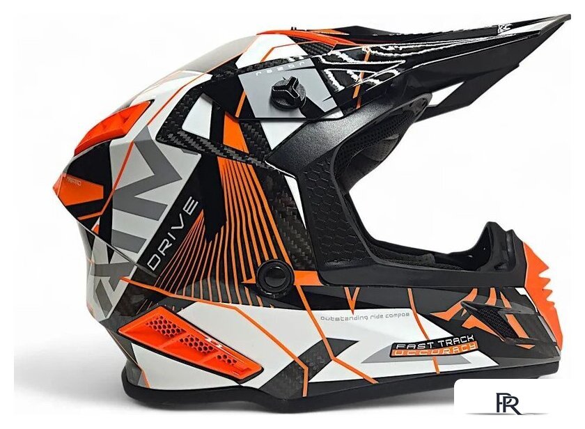 Мотошлем AIM RH855 Carbon Razor RH855R-DWR-XS (XS, белый/красный) - Изображение №5 — Интернет-магазин ПроЗаказ