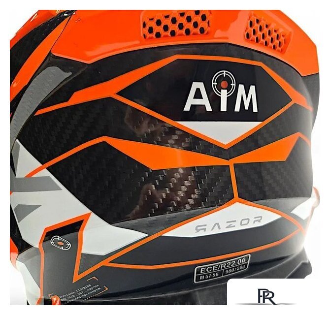 Мотошлем AIM RH855 Carbon Razor RH855R-DWR-XS (XS, белый/красный) - Изображение №10 — Интернет-магазин ПроЗаказ
