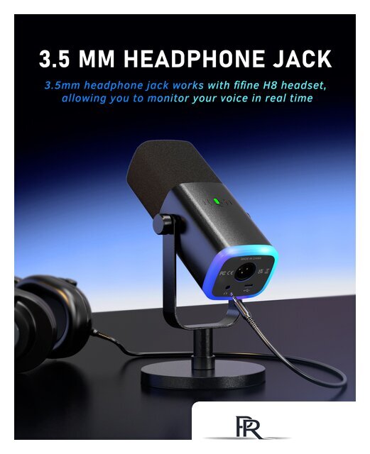 Проводной микрофон FIFINE AM8 (черный) - Изображение №9 — Интернет-магазин ПроЗаказ