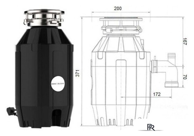 Измельчитель пищевых отходов Bone Crusher BC 910 - Изображение №2 — Интернет-магазин ПроЗаказ