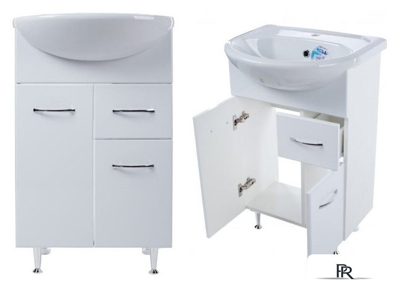  Tivoli Тумба Сити 55 462317 под умывальник Уют 55 (белый) - Изображение №2 — Интернет-магазин ПроЗаказ