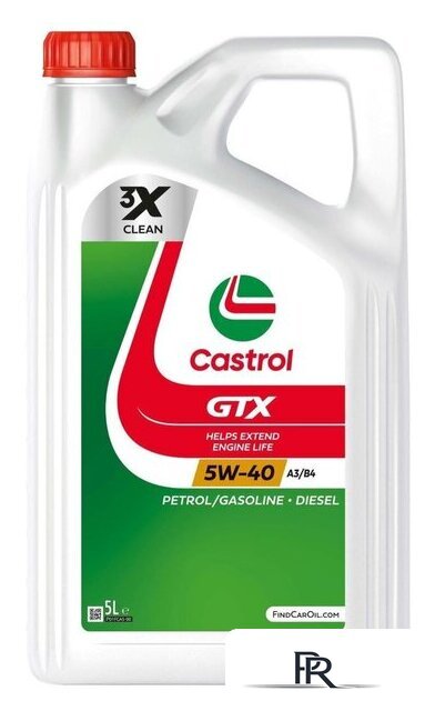 Моторное масло Castrol GTX 5W-40 A3/B4 5л - Изображение №1 — Интернет-магазин ПроЗаказ