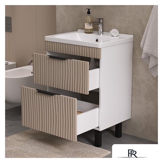  Volna Тумба под умывальник Lotty 60.2Y Миранда (латте, напольная) - Изображение №5 — Интернет-магазин ПроЗаказ