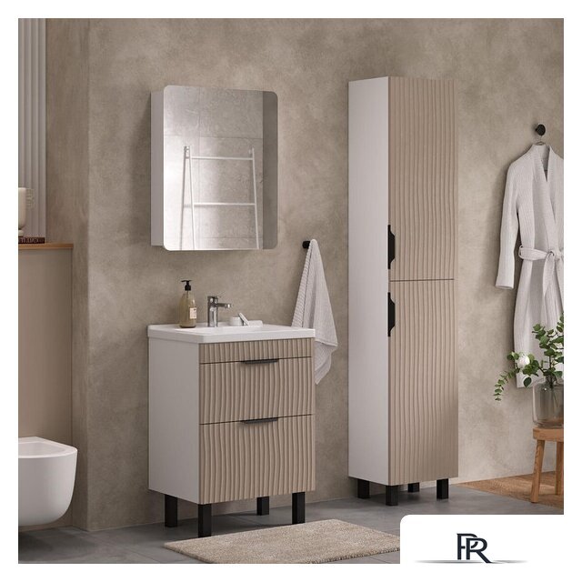  Volna Тумба под умывальник Lotty 60.2Y Миранда (латте, напольная) - Изображение №8 — Интернет-магазин ПроЗаказ