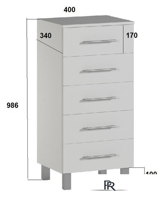  Genesis Мебель Тумба Высокий (белый) - Изображение №2 — Интернет-магазин ПроЗаказ