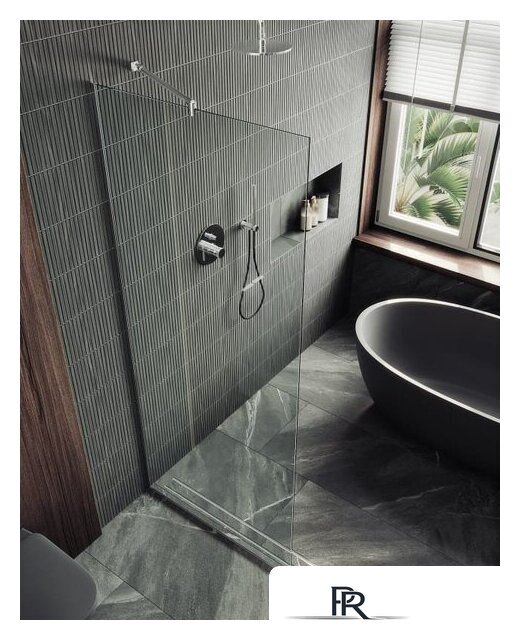 Душевая стенка MaybahGlass 195x109 MGD-677-5у (прозрачное стекло/хром матовый) - Изображение №4 — Интернет-магазин ПроЗаказ