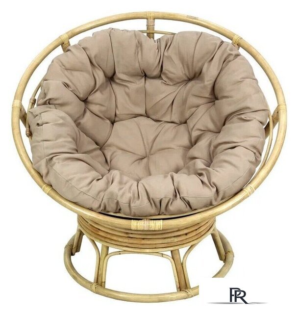 Кресло-качалка Garden Story Папасан Roker D110 вращающееся CV-18H (медовый/бежевый) - Изображение №2 — Интернет-магазин ПроЗаказ