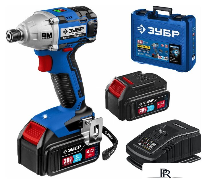 Винтоверт Зубр Профессионал GVB-250-42 (с 2-мя АКБ 4 Ач, кейс) - Изображение №1 — Интернет-магазин ПроЗаказ