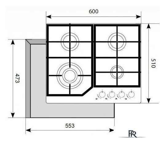 Варочная панель Akpo PGA 604 HGC-T BL - Изображение №4 — Интернет-магазин ПроЗаказ