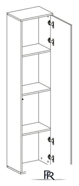 Шкаф-пенал НК-Мебель Point Тип-40 (белый/белый глянец) - Изображение №2 — Интернет-магазин ПроЗаказ