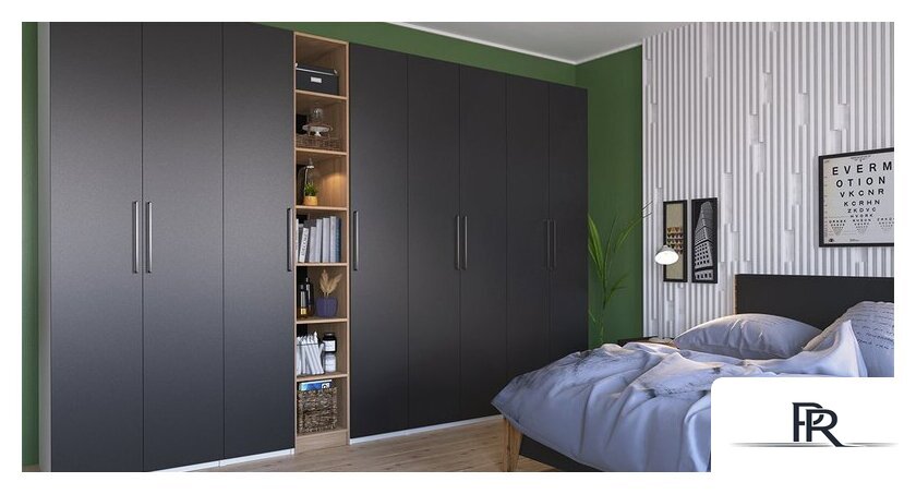 Шкаф-пенал Неман мебель Отис МН-039-03 П2 (белый/графит) - Изображение №2 — Интернет-магазин ПроЗаказ