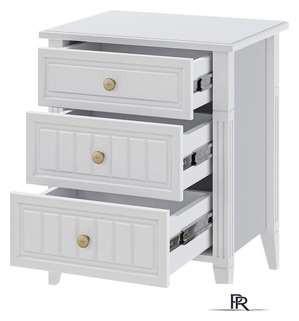Комоды, тумбы Bravo Мебель Мэгги (белый снег/лак белый) - Изображение №2 — Интернет-магазин ПроЗаказ