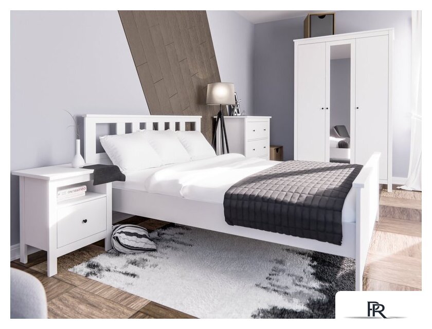 Кровать Mio Tesoro Сага 160x200 2.08.04.070.1 (белый) - Изображение №2 — Интернет-магазин ПроЗаказ