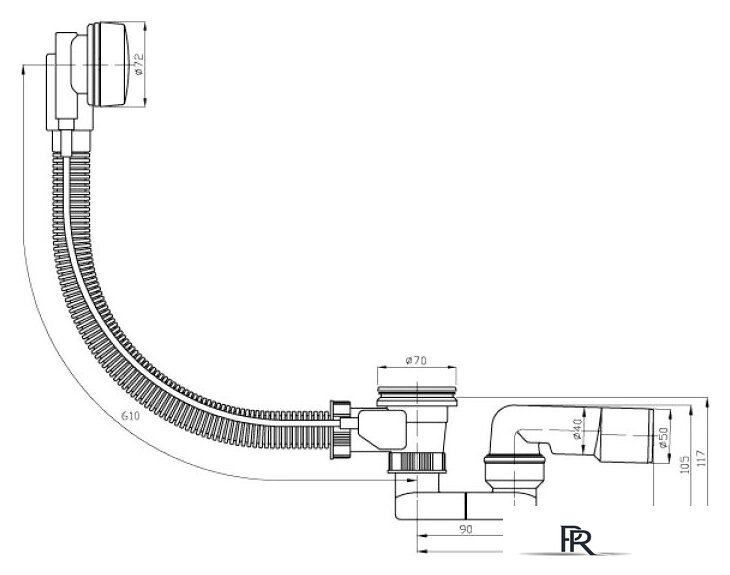 Сифон Plast Brno EVS0150 - Изображение №2 — Интернет-магазин ПроЗаказ