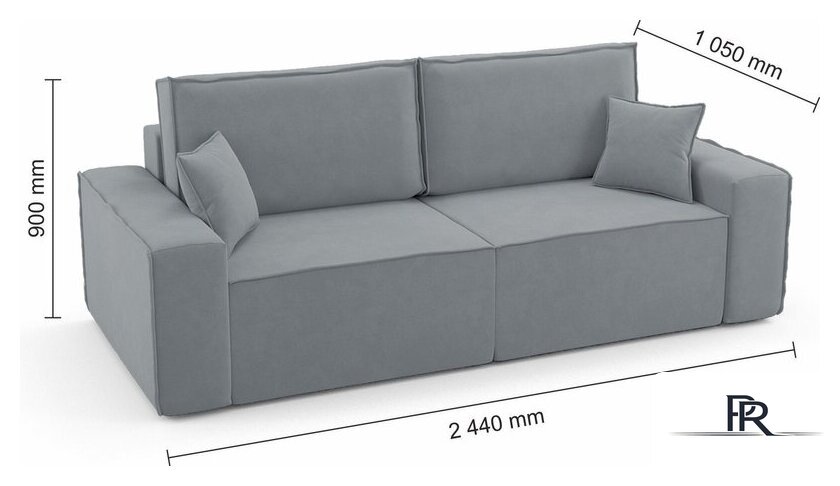 Диван Mio Tesoro Бриз (Velutto 52) - Изображение №6 — Интернет-магазин ПроЗаказ