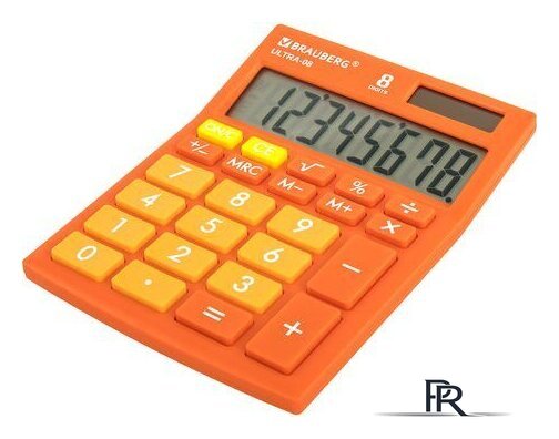 Бухгалтерский калькулятор BRAUBERG Ultra-08-RG 250511 (оранжевый) - Изображение №3 — Интернет-магазин ПроЗаказ
