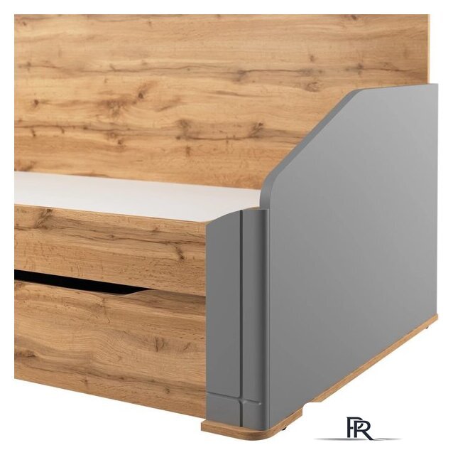 Кровать-тахта Involux Sale 90x200 с ящиками км0144 (серый шифер/дуб натюрель) - Изображение №6 — Интернет-магазин ПроЗаказ