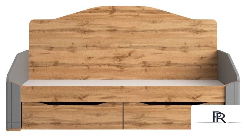 Кровать-тахта Involux Sale 90x200 с ящиками км0144 (серый шифер/дуб натюрель) - Изображение №2 — Интернет-магазин ПроЗаказ