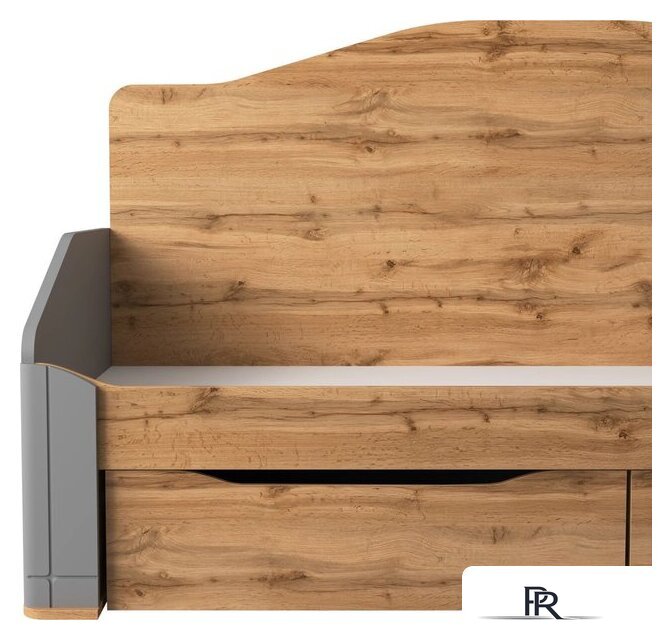 Кровать-тахта Involux Sale 90x200 с ящиками км0144 (серый шифер/дуб натюрель) - Изображение №5 — Интернет-магазин ПроЗаказ