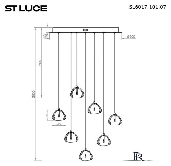 Подвесная люстра ST Luce SL6017.101.07 - Изображение №7 — Интернет-магазин ПроЗаказ