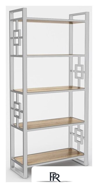 Стеллаж Hype Mebel Квадро 50x200 (белый/дуб галифакс натуральный) - Изображение №1 — Интернет-магазин ПроЗаказ