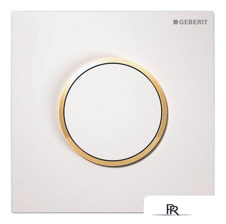 Панель смыва Geberit Sigma 10 HyTouch 116.015.KK.1 (белый/золотистый) - Изображение №1 — Интернет-магазин ПроЗаказ