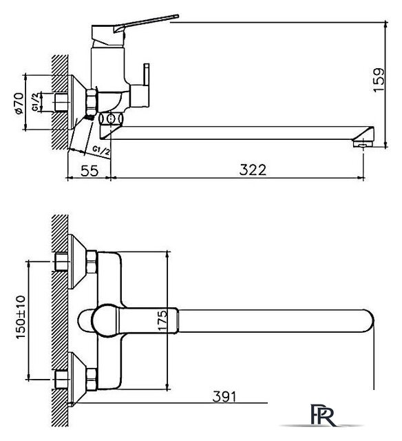 Смеситель Haiba HB22559 - Изображение №2 — Интернет-магазин ПроЗаказ