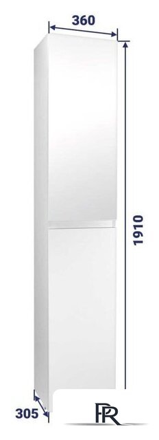  Doratiz Шкаф-пенал Аква 36 2712.396 (белый,напольный) - Изображение №11 — Интернет-магазин ПроЗаказ