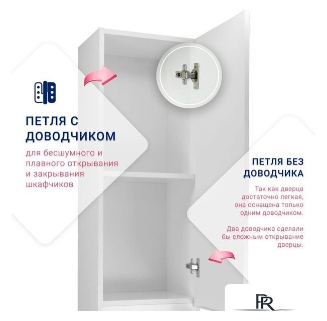  Doratiz Шкаф-пенал Аква 36 2712.396 (белый,напольный) - Изображение №8 — Интернет-магазин ПроЗаказ