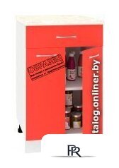 Шкаф напольный Кортекс-мебель Корнелия Лира НШ50р1ш (дуб сонома/марсель) - Изображение №5 — Интернет-магазин ПроЗаказ