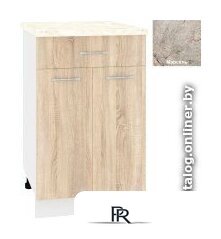 Шкаф напольный Кортекс-мебель Корнелия Лира НШ50р1ш (дуб сонома/марсель) - Изображение №1 — Интернет-магазин ПроЗаказ