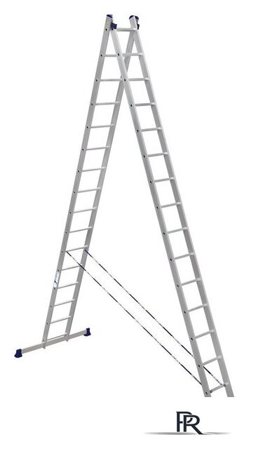 Лестница-стремянка Алюмет двухсекционная универсальная 6216 2x16 - Изображение №1 — Интернет-магазин ПроЗаказ